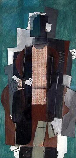 Man a la pipe 1911 cubism Pablo Picasso Peintures à l'huile